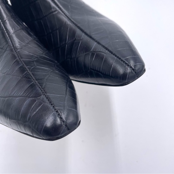 NEW Everlane Black Crocodile Leather Short Banana Boot in Size 9.5 - Picture 7 of 15